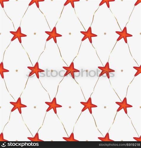 Christmas pattern united stars with doble ties. Christmas pattern united stars with doble ties. Vector illustration