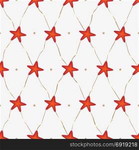 Christmas pattern united stars with doble ties. Christmas pattern united stars with doble ties. Vector illustration