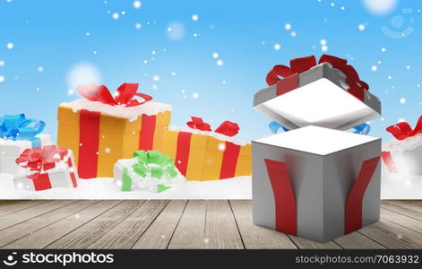 christmas presents 3d-illustration