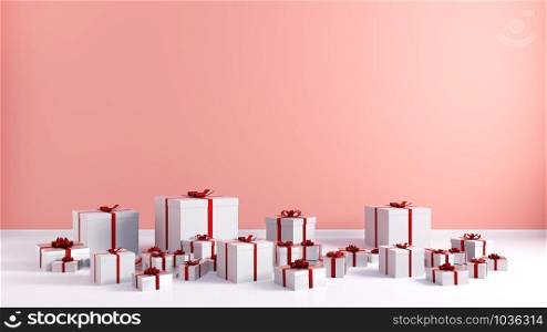 Christmas Presents Background Copy Space Template. Christmas Presents Background
