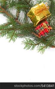 Christmas presents on a tree
