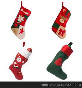 Christmas red stockings. Concept of christmas or holiday.