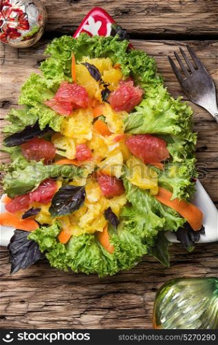 Christmas salad with citrus