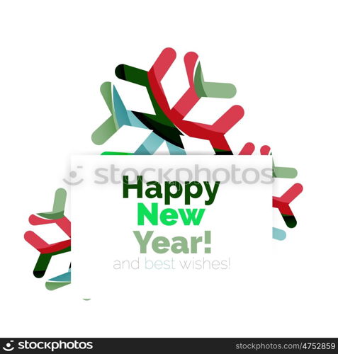 Christmas sale, greeting card or banner. New Year elements with white copyspace