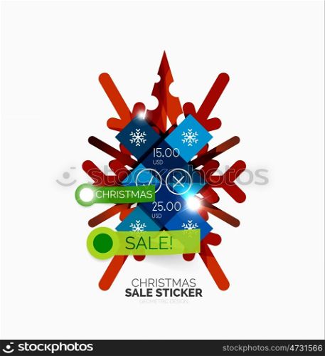 Christmas sale stickers and labels. Christmas sale stickers and labels
