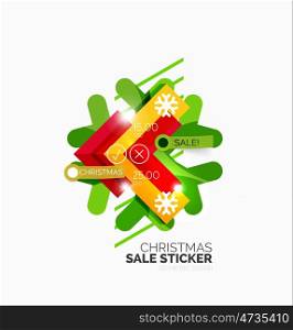 Christmas sale stickers and labels. Christmas sale stickers and labels