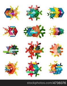 Christmas sale stickers and labels. Christmas sale stickers and labels. Paper infographic template with snowflake