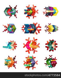 Christmas sale stickers and labels. Christmas sale stickers and labels. Paper infographic template with snowflake