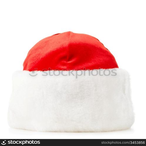 christmas santa hat cut out from white background