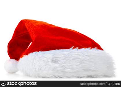 christmas santa hat cut out from white background