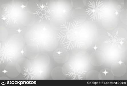 Christmas silver background with snowflakes