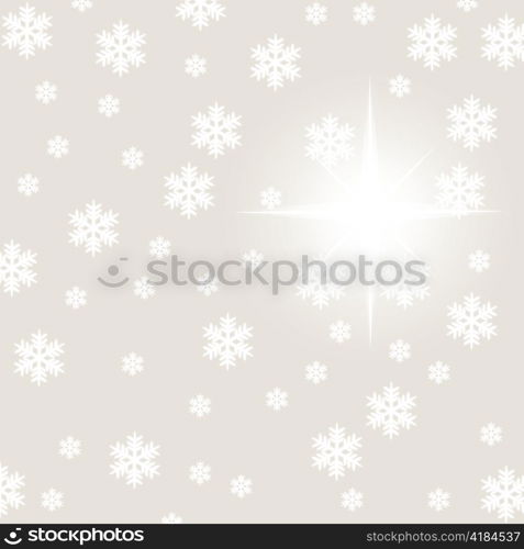 christmas snowflake and stars illustration background