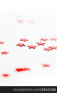 Christmas Stars with copy space isolated on a white background