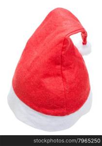 christmas symbol - traditional red santa claus hat isolated on white background
