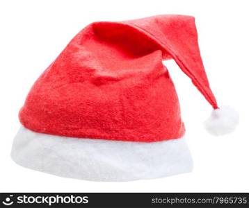 christmas symbol - xmas red santa claus cap isolated on white background