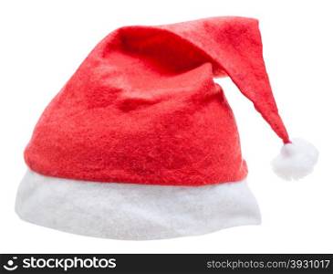 christmas symbol - xmas red santa claus hat isolated on white background