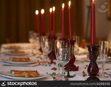 Christmas table set