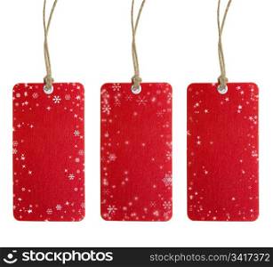 Christmas Tag Set One. Isolated on white.