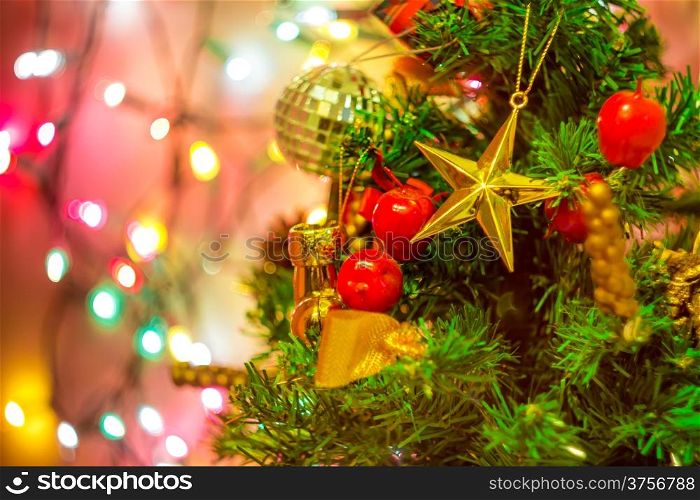 Christmas Tree &amp; Defocused Lights