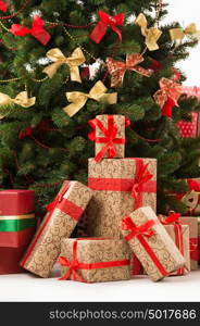 Christmas Tree and Christmas gift boxes