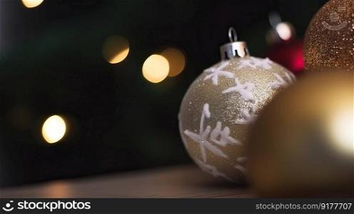 Christmas tree background. Illustration Generative AI
