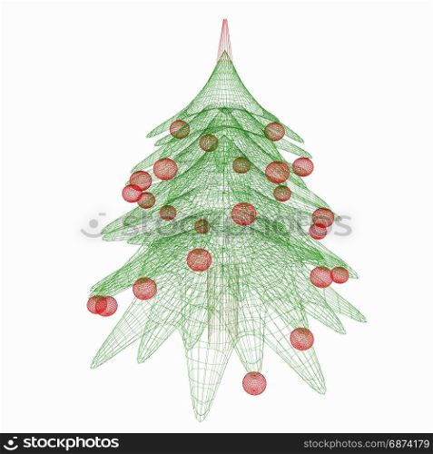 Christmas tree concept. 3d illustration