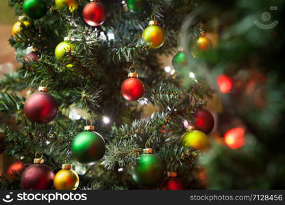 Christmas tree decoration for party and celebration