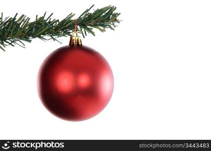 Christmas tree decoration isolated on white background