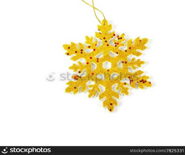 Christmas tree decoration star isolated on white background