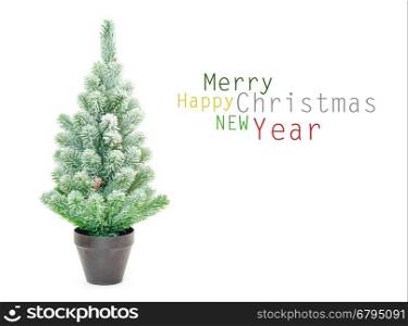 christmas tree isolated on a white background