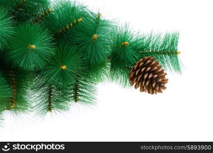 Christmas tree isolated on the white background