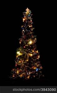 Christmas Tree Lights at Night