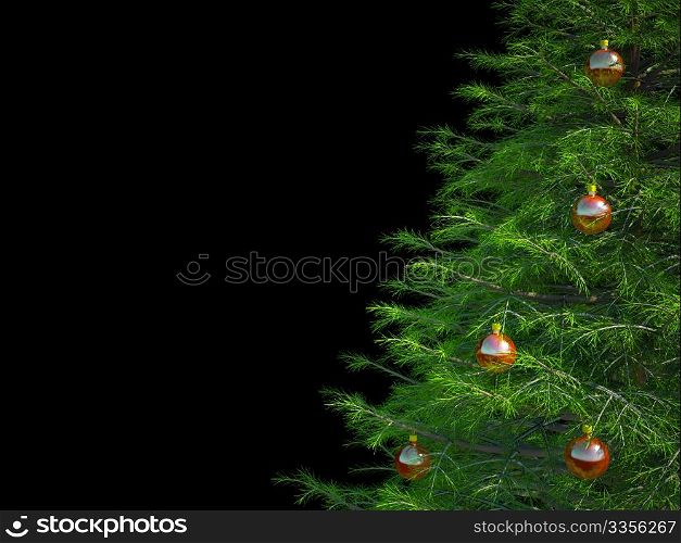christmas tree on a black background