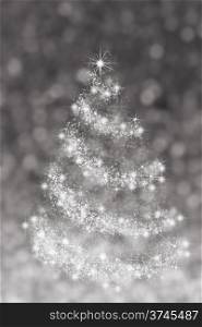 christmas tree on abstract background