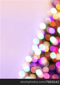 Christmas tree with defocused lights
