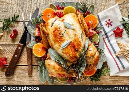 Christmas turkey for festive dinner