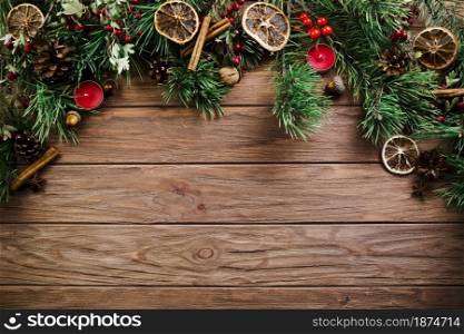 christmas twig wooden board