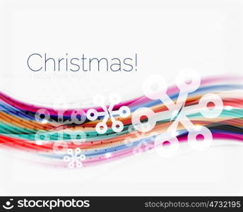 Christmas wave abstract background. Christmas wave abstract background, curve line with snowflakes