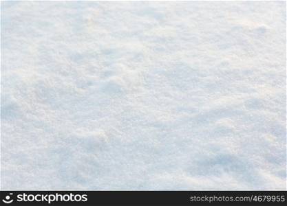 christmas, winter and precipitation concept - snow cover outdoors