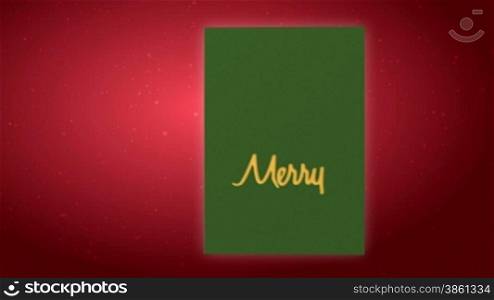 Christmas wish card opening animation concept