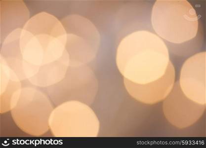 christmas yellow lights bokeh defocused background. christmas lights defocused background