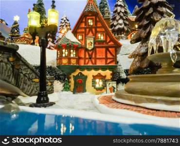 christmass toy village town