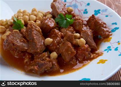 Chtitha Lham ? Lamb in a Red Sauce.Algerian food