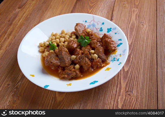 Chtitha Lham ? Lamb in a Red Sauce.Algerian food