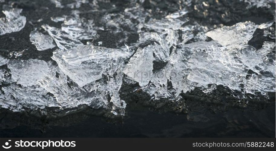 Chunks of ice, Lake of the Woods, Ontario, Canada