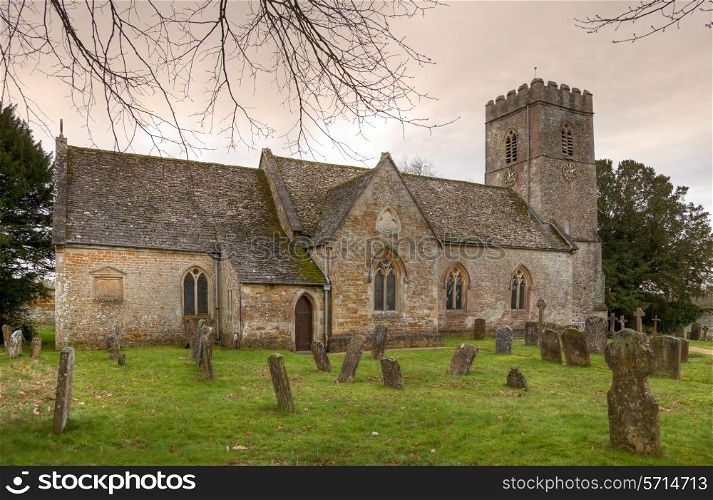 Church at Adlestrop, Gloucestershire, England.