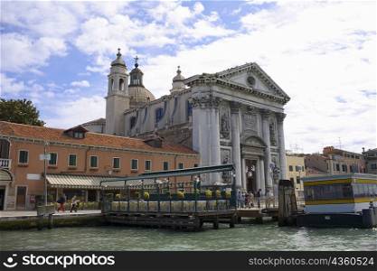 Church at the waterfront, Chiesa Dei Gesuati O Santa Maria Del Rosario, Giudecca Canal, Venice, Italy