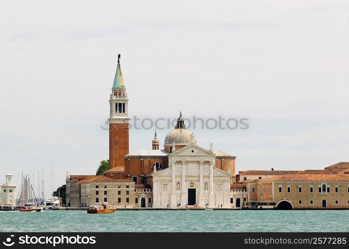 Church at the waterfront, Church of San Giorgio Maggiore, Grand Canal, Venice, Italy