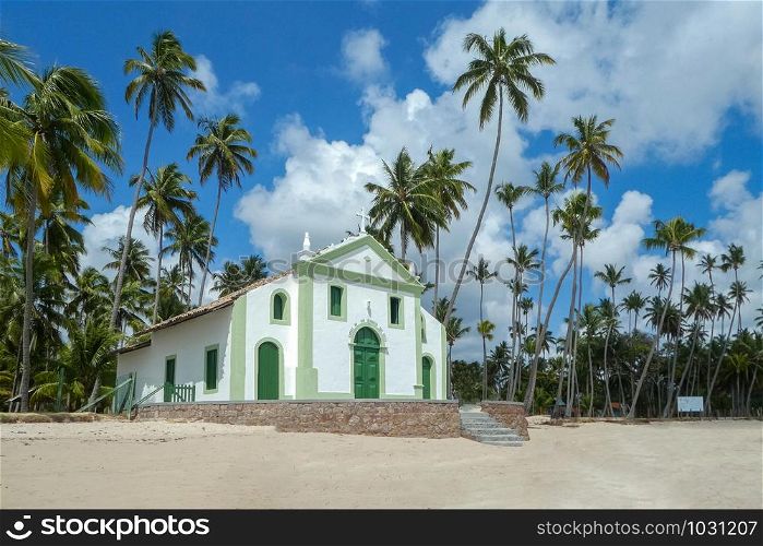Church by the sea in Tamandare Brazil