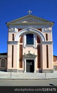 church cairate italy the old wall terrace window clock and bell tower